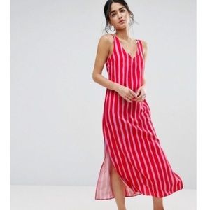ASOS Striped Sleeveless Maxi Dress